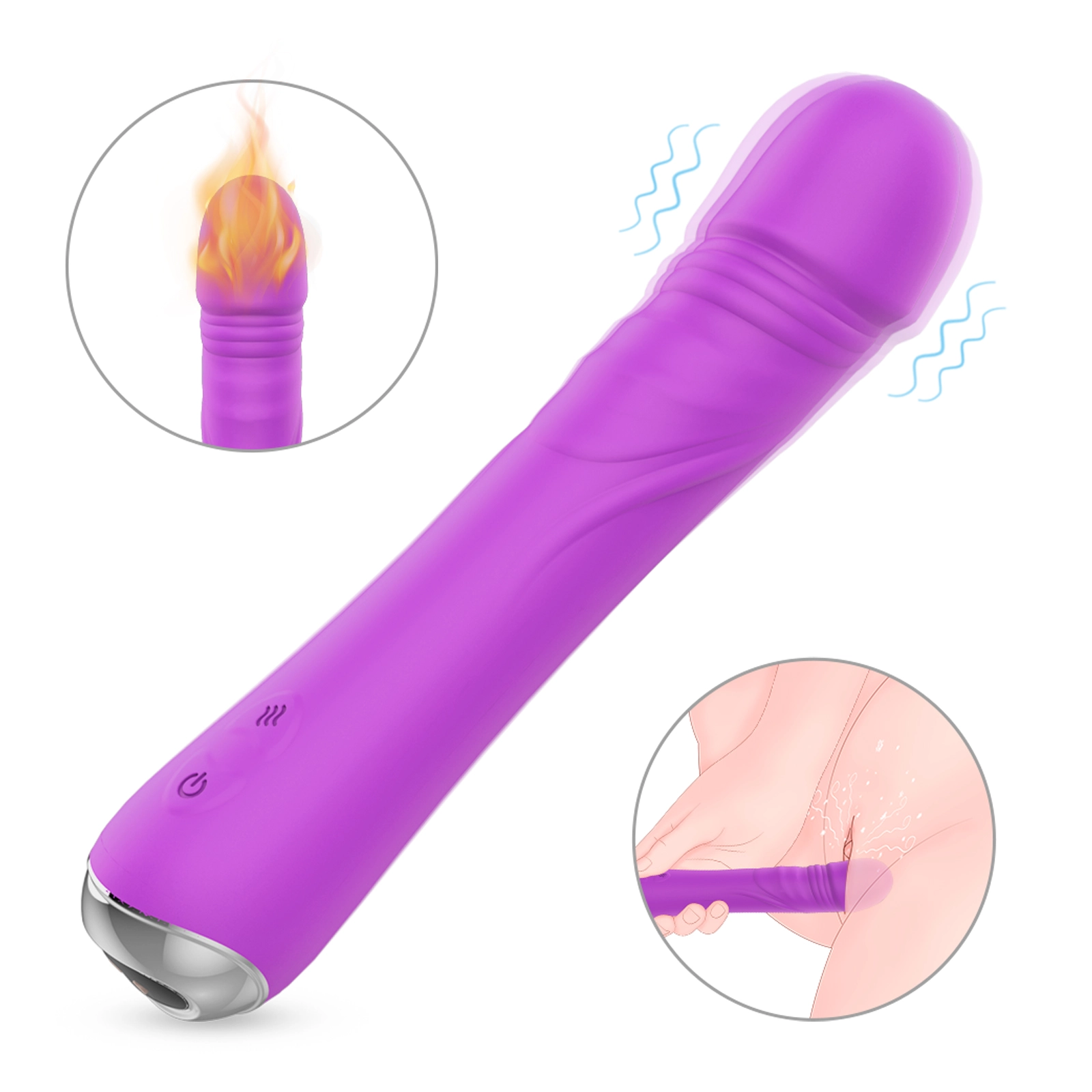 Вибратор с подогревом Forever Young фиолетовый SHD-S370 Эротик 43 (Erotic)